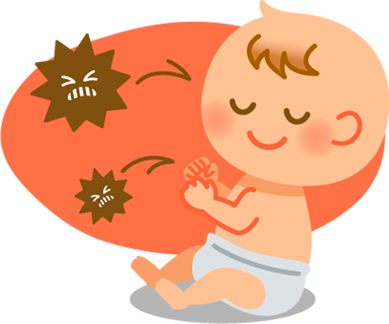 ウイルスから赤ちゃんを守るアイコン